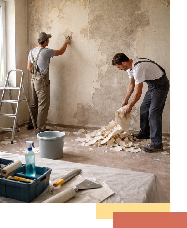 Снятие старых обоев в Острогожске быстро и качественно