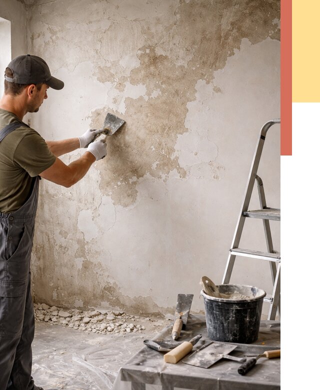 Снятие старой шпаклевки в Острогожске от 1930 руб. — быстро и недорого | ОТДЕЛОЧНИК-Стг