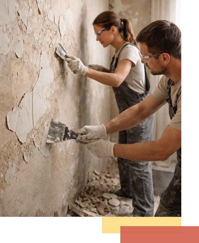 Снятие старой шпаклевки и подготовка поверхностей в Острогожске