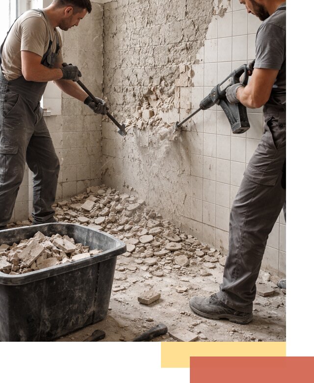 Демонтаж плитки со стен в Острогожске быстро и аккуратно