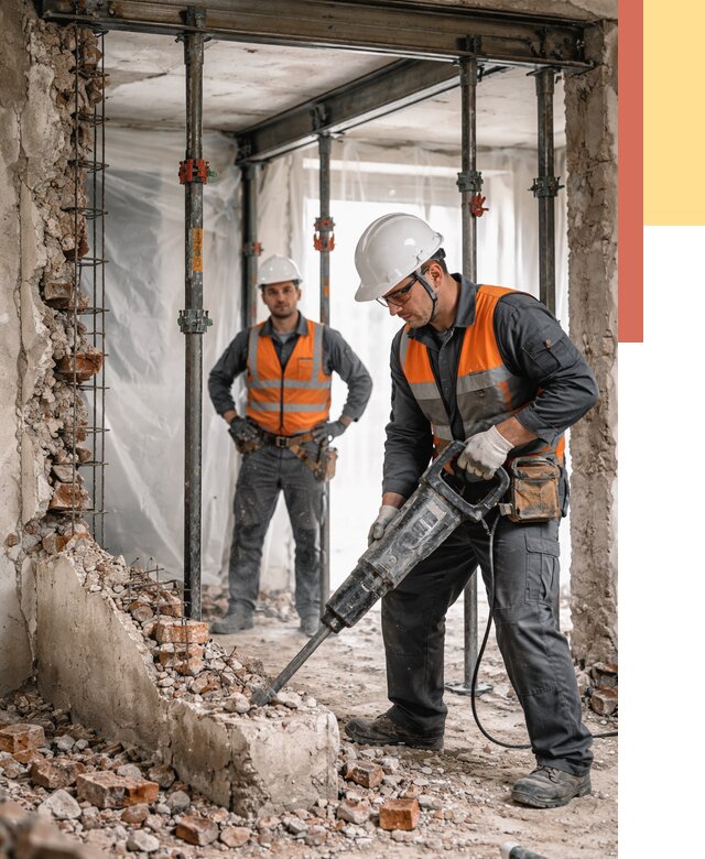 Снос несущих стен в Острогожске от 10692 руб. — демонтаж несущей стены под ключ | ОТДЕЛОЧНИК-Стг