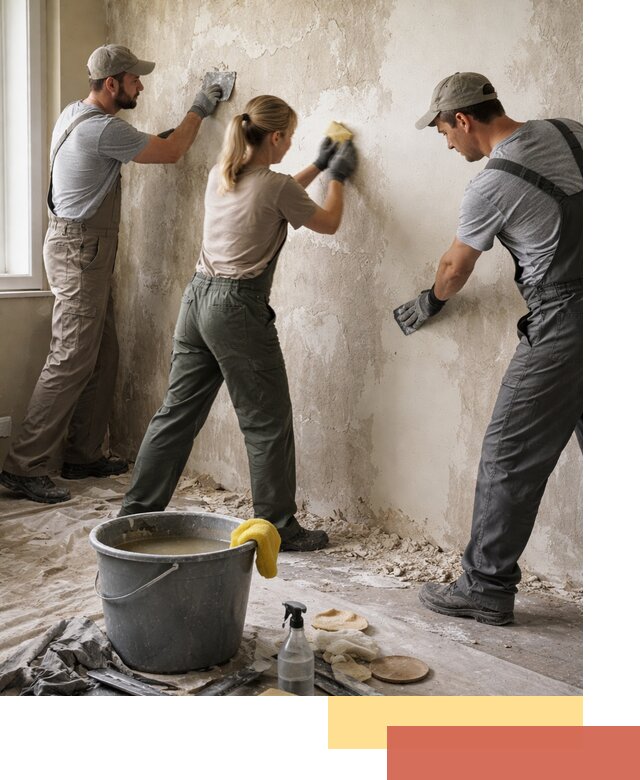 Очистка стен от клея и грунтовки в Острогожске качественно и быстро