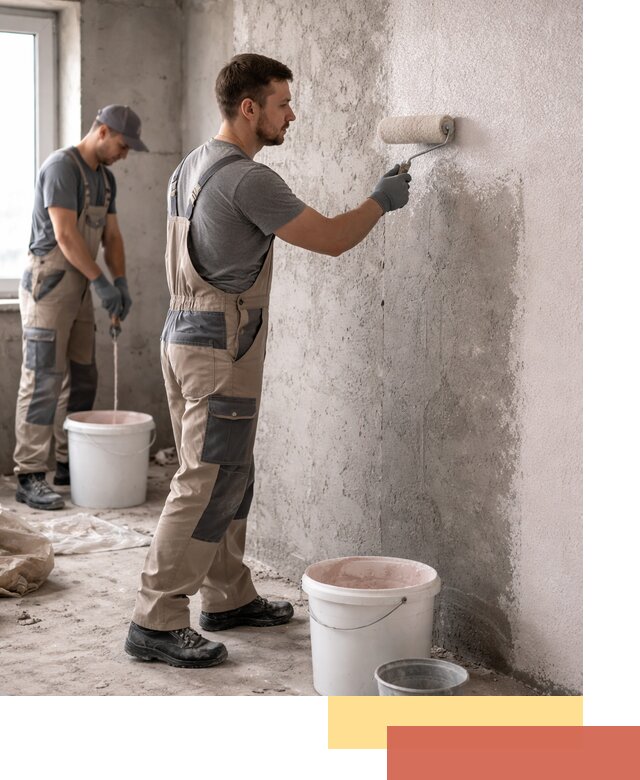 Нанесение бетоноконтакта на стены в Острогожске для последующей отделки