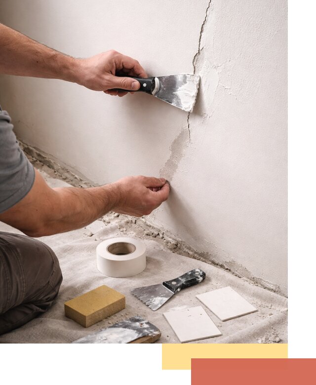 Заделка трещин и сколов в стенах и потолках в Острогожске