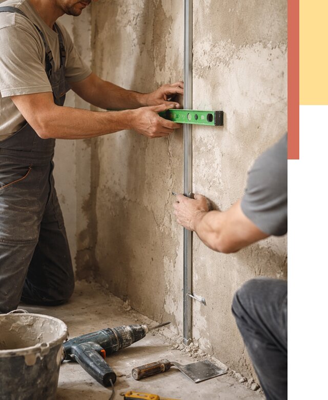 Установка штукатурных маяков в Острогожске от 7302 руб. — быстро и недорого | ОТДЕЛОЧНИК-Стг