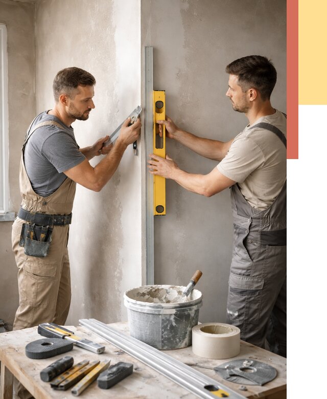 Выведение углов стен в Острогожске от 1930 руб. быстро и недорого | ОТДЕЛОЧНИК-Стг