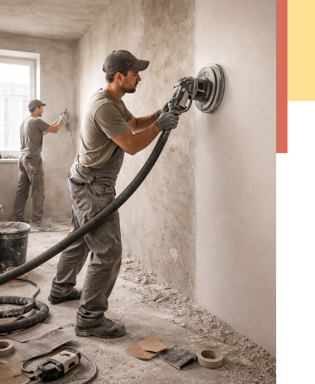 Шлифовка стен в Острогожске от 1252 руб/м2 — быстро и недорого | ОТДЕЛОЧНИК-Стг