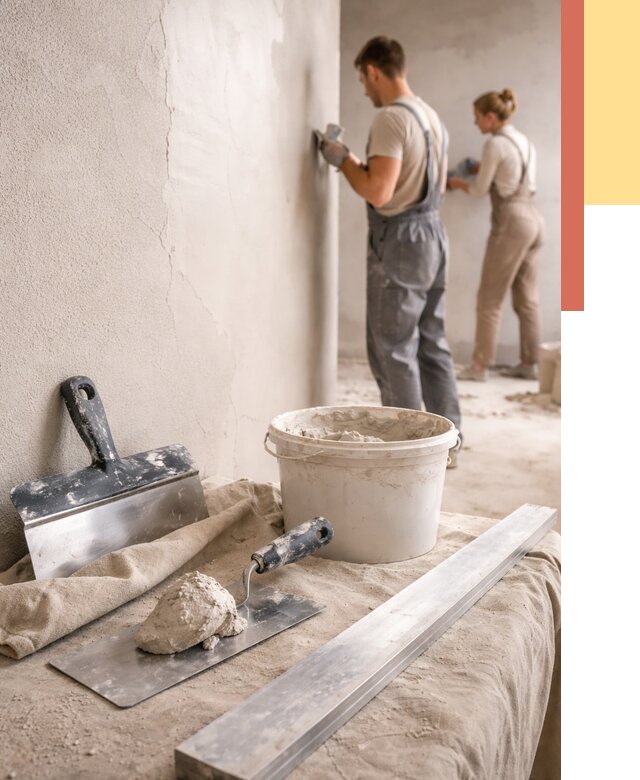 Штукатурка стен гипсовая в Острогожске от 4694 руб/м2 — быстро и недорого | ОТДЕЛОЧНИК-Стг