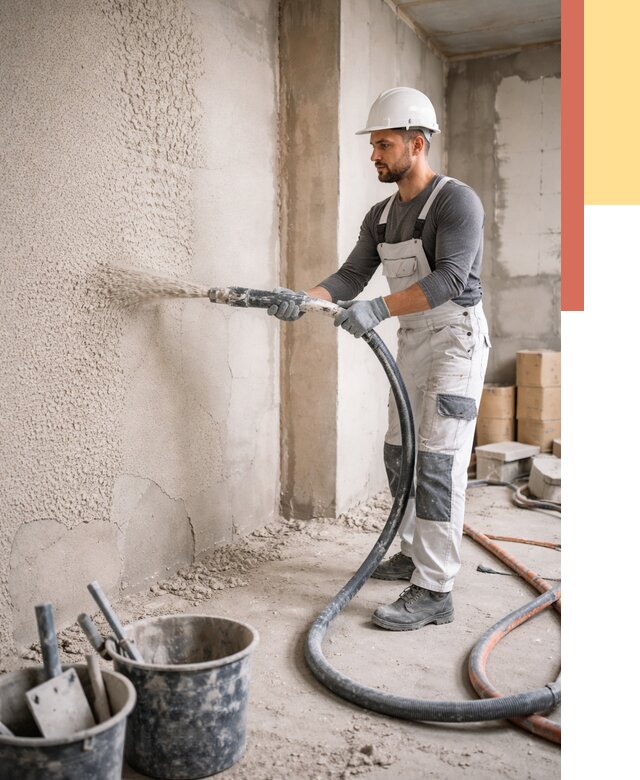 Машинная штукатурка стен в Острогожске под ключ от 6780 руб./м2 | ОТДЕЛОЧНИК-Стг