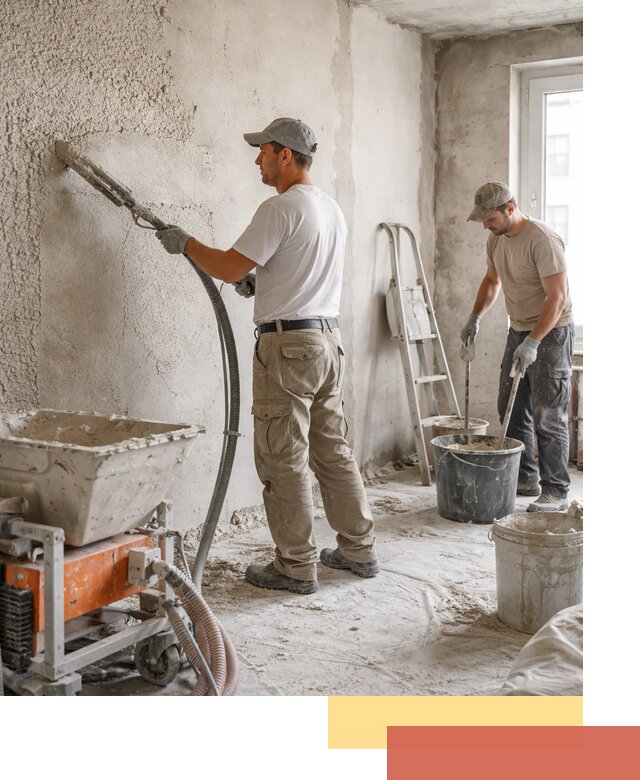 Машинная штукатурка стен в Острогожске — быстро и качественно