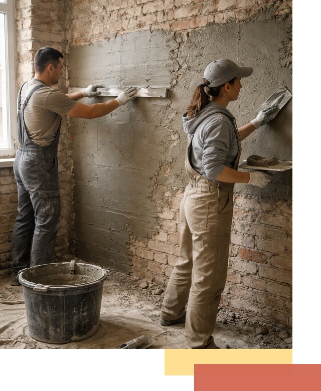 Штукатурка кирпичных стен в Острогожске — качественно и надежно