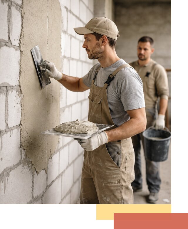 Штукатурка стен из газобетона в Острогожске под ключ