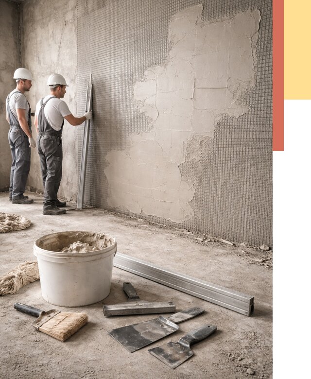 Штукатурка стен по сетке в Острогожске от 5737 руб./м2 — быстро и недорого | ОТДЕЛОЧНИК-Стг