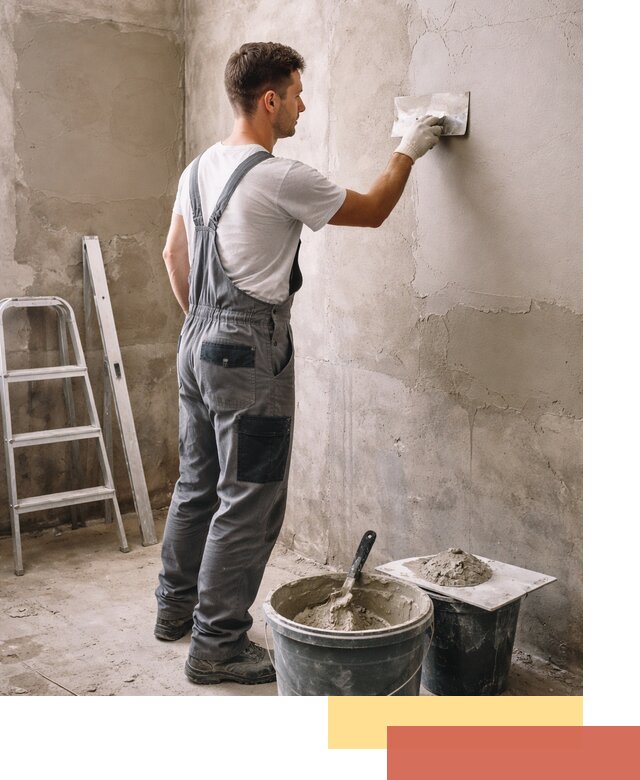 Штукатурка стен в ванной под ключ в Острогожске