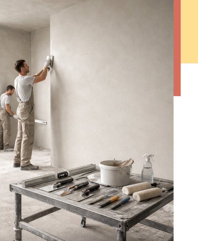 Штукатурка стен под покраску в Острогожске от 4694 руб./м² — качественно и недорого | ОТДЕЛОЧНИК-Стг