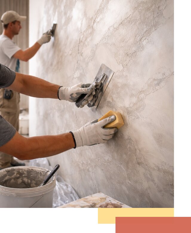 Декоративная штукатурка под мрамор в Острогожске для стен и потолков