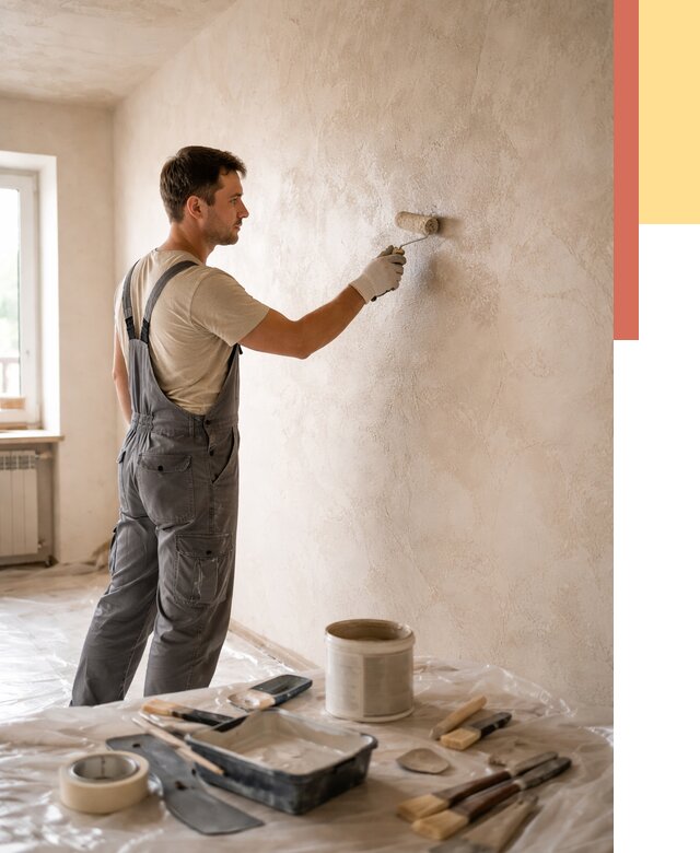 Нанесение лессирующей краски по декоративке в Острогожске от 1825 руб. | ОТДЕЛОЧНИК-Стг