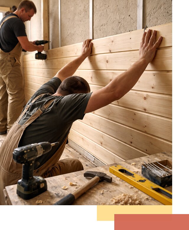 Монтаж деревянной вагонки на стены в Острогожске быстро и качественно