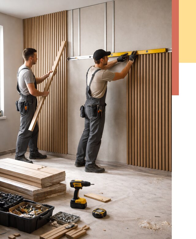 Монтаж реечных панелей на стены в Острогожске от 1252 руб. — быстро и недорого | ОТДЕЛОЧНИК-Стг