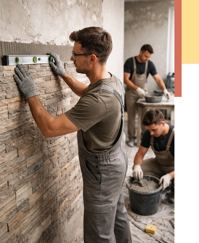 Монтаж искусственного камня в Острогожске от 4694 руб. под ключ | ОТДЕЛОЧНИК-Стг