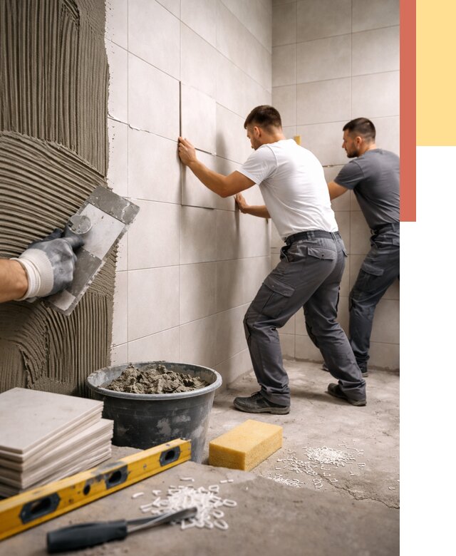 Укладка плитки на стены в Острогожске от 887 руб. — качественно и недорого | ОТДЕЛОЧНИК-Стг