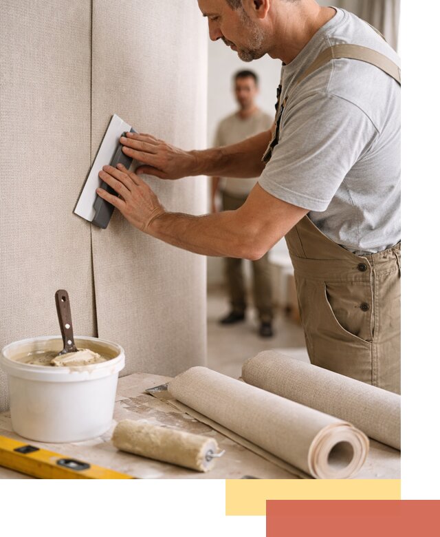 Поклейка текстильных обоев в Острогожске профессионально и аккуратно