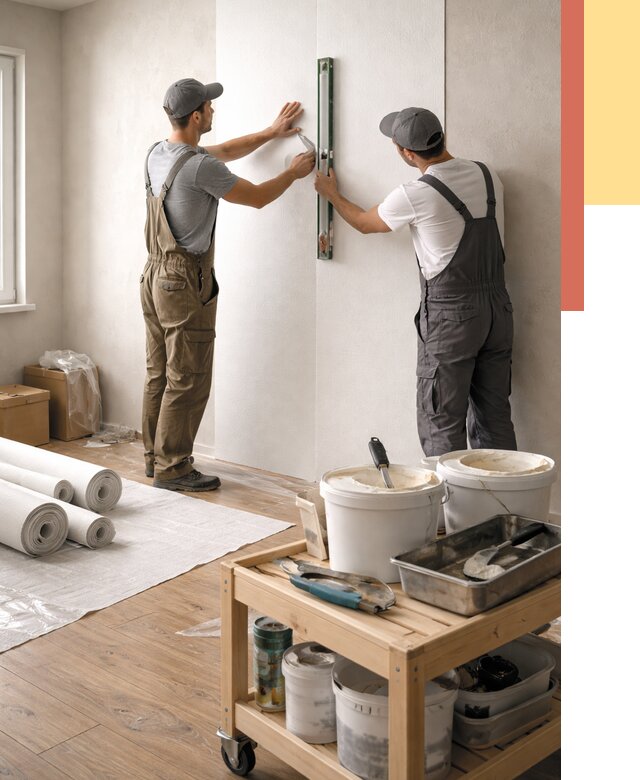 Поклейка стеклообоев в Острогожске от 6780 руб. за м2 — быстро и недорого | ОТДЕЛОЧНИК-Стг