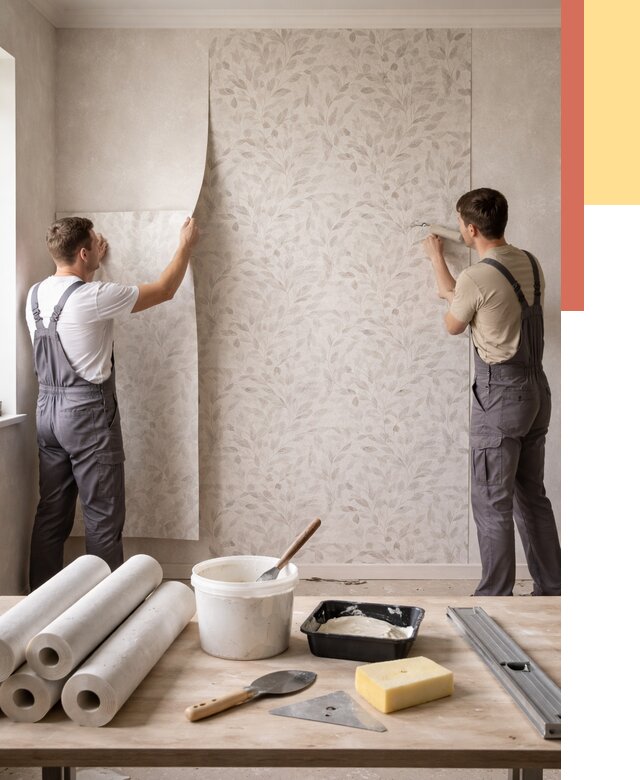 Поклейка обоев с подбором рисунка в Острогожске от 3651 руб. | ОТДЕЛОЧНИК-Стг - быстро и недорого