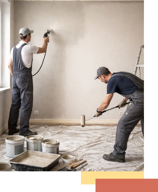 Покраска стен моющейся краской и защита поверхностей в Острогожске