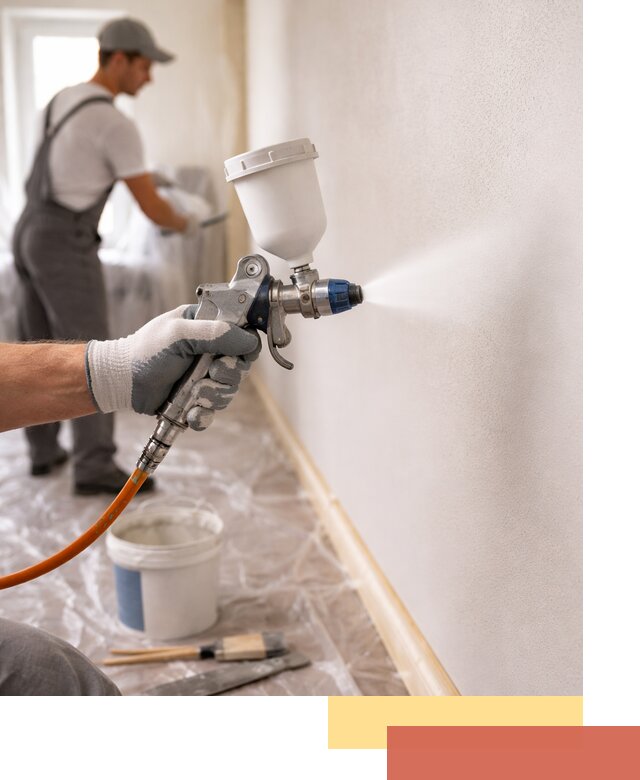 Покраска стен краскопультом в Острогожске быстро и качественно