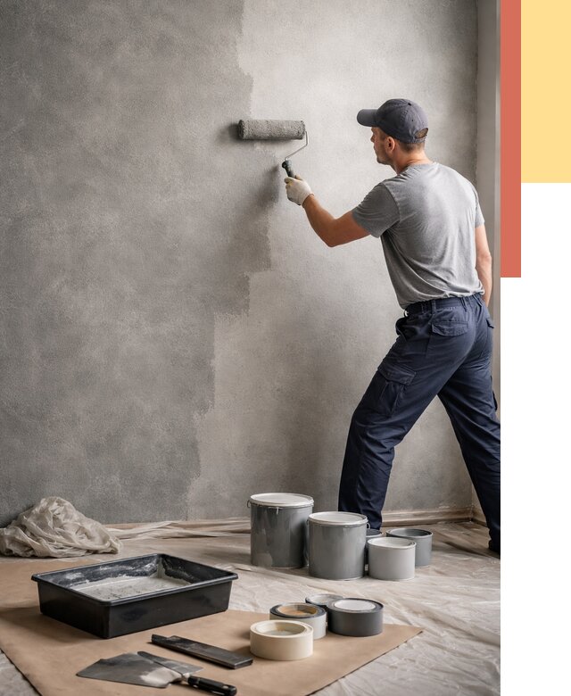 Покраска стен под бетон в Острогожске от 678 руб. за м2 — быстро и недорого | ОТДЕЛОЧНИК-Стг