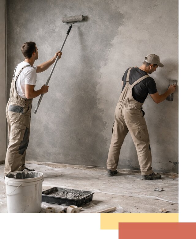 Покраска стен под бетон в Острогожске профессионально и недорого