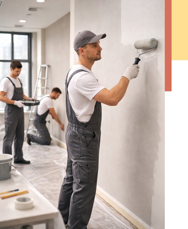 Покраска стен в офисе в Острогожске от 8866 руб. — быстро и недорого | ОТДЕЛОЧНИК-Стг