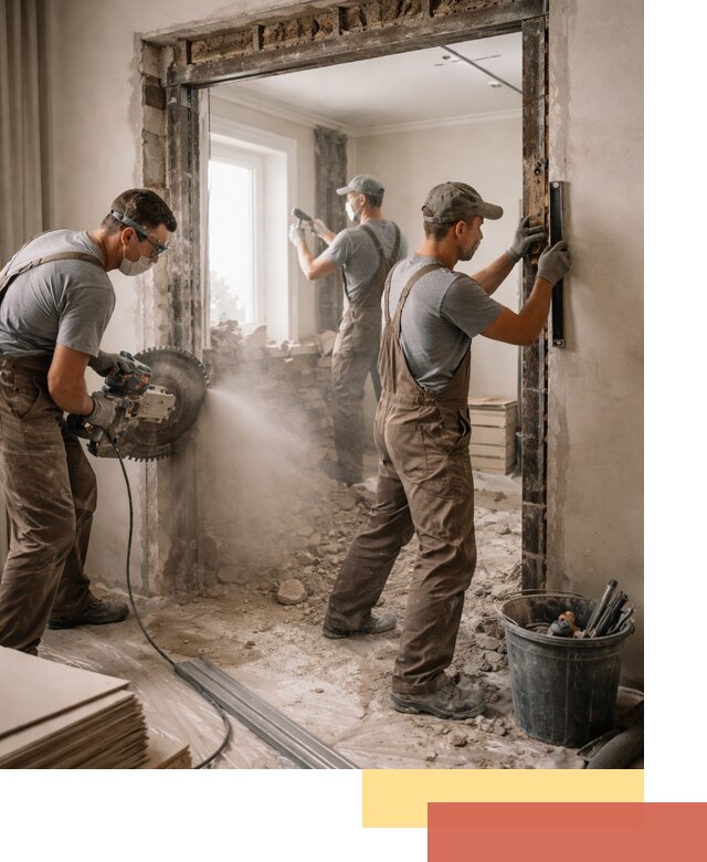 Расширение дверного проема под установку новой двери в Острогожске