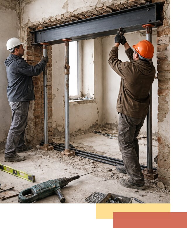 Усиление проема в стене в Острогожске для расширения и безопасности