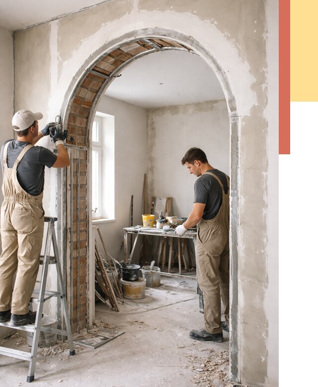 Устройство арочного проема в Острогожске от 9909 руб. под ключ — быстро и недорого | ОТДЕЛОЧНИК-Стг