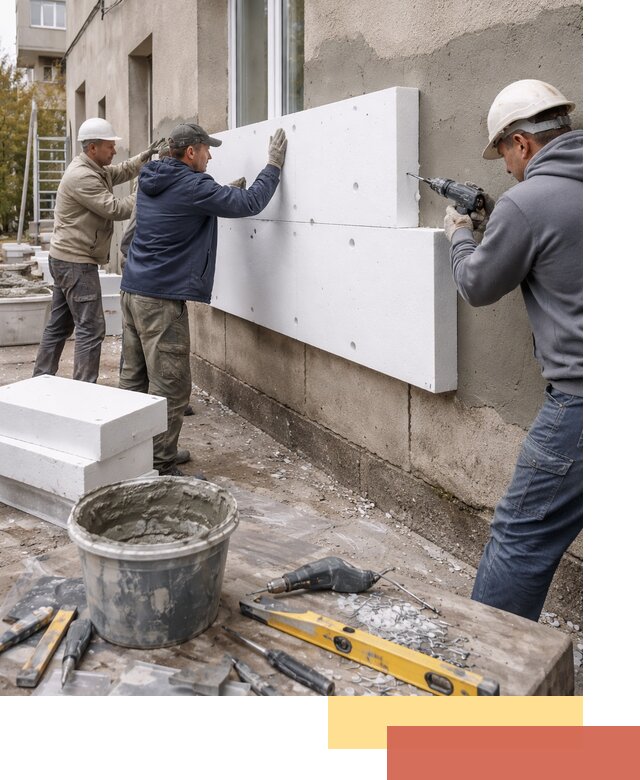 Утепление наружных стен пенопластом в Острогожске