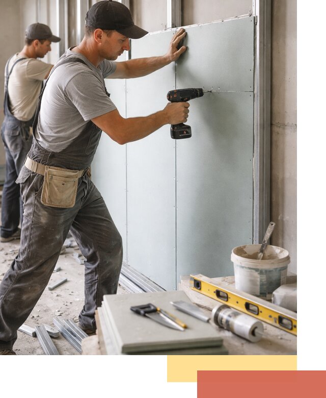 Кладка влагостойких перегородок ПГП в Острогожске