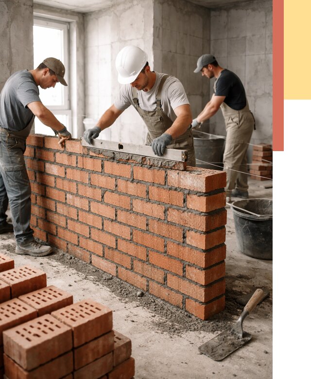 Кладка перегородок из кирпича в Острогожске от 3651 руб. за м² | ОТДЕЛОЧНИК-Стг