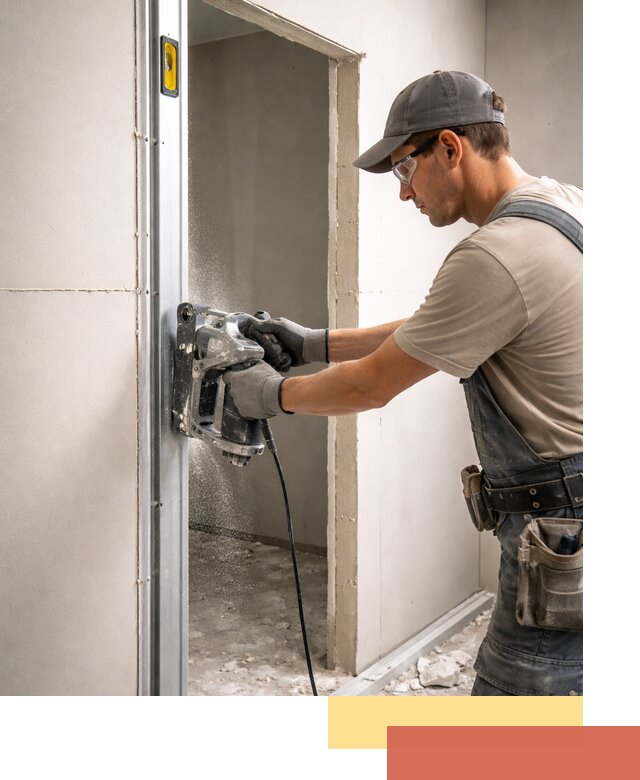 Устройство дверного проема в перегородке в Острогожске