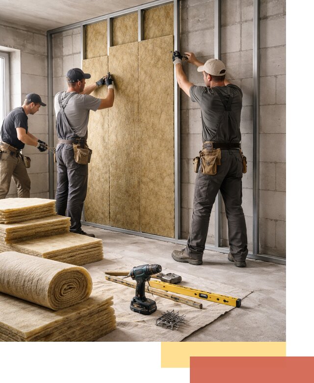 Шумоизоляция перегородок из блоков в Острогожске — монтаж и защита шумоизоляцией