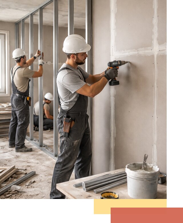 Перегородки из огнестойкого гипсокартона в Острогожске под ключ