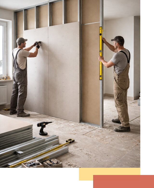 Зонирующая перегородка из гипсокартона под ключ в Острогожске