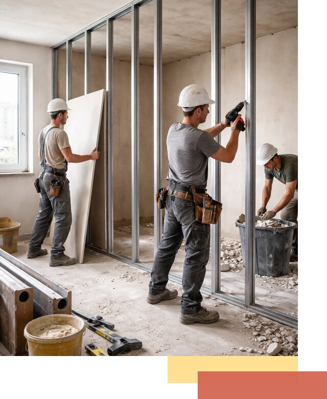 Перенос гипсокартонной перегородки в Острогожске профессионально и быстро