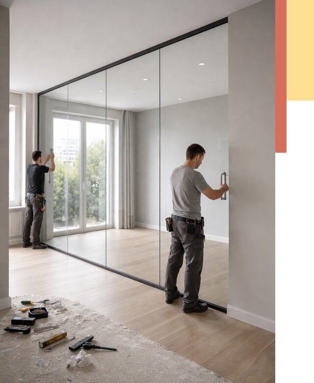 Изготовление стеклянных перегородок в Острогожске от 12882 руб. под ключ | ОТДЕЛОЧНИК-Стг