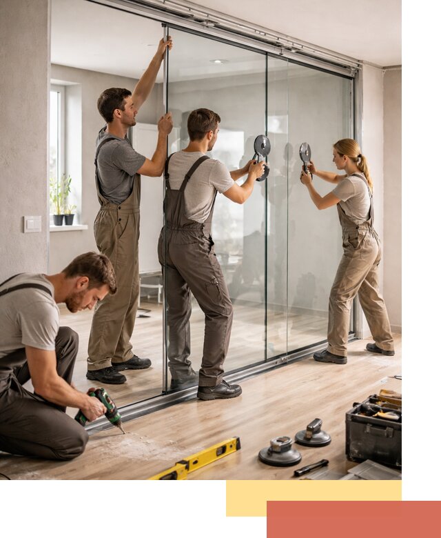 Изготовление стеклянных перегородок на заказ в Острогожске