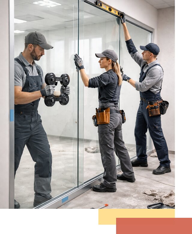 Профессиональный монтаж стеклянных перегородок в Острогожске