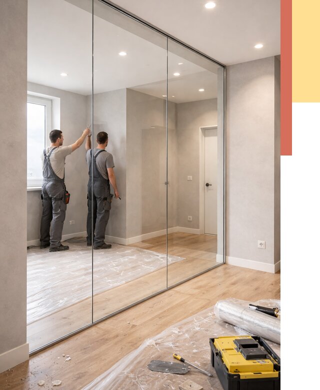 Безрамные стеклянные перегородки в Острогожске — монтаж от 9909 руб. | ОТДЕЛОЧНИК-Стг