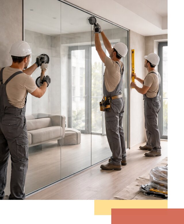 Перегородки из закаленного стекла в Острогожске для офисов и квартир