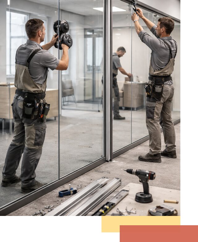 Стеклянные офисные перегородки под ключ в Острогожске